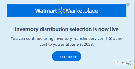 沃尔玛WFS库存转移服务上线且6.5日开始收费