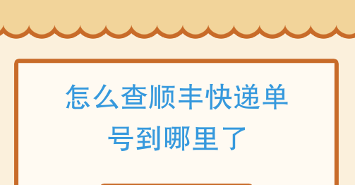 查顺丰快递单号怎么查？顺丰查快递单号方法教程