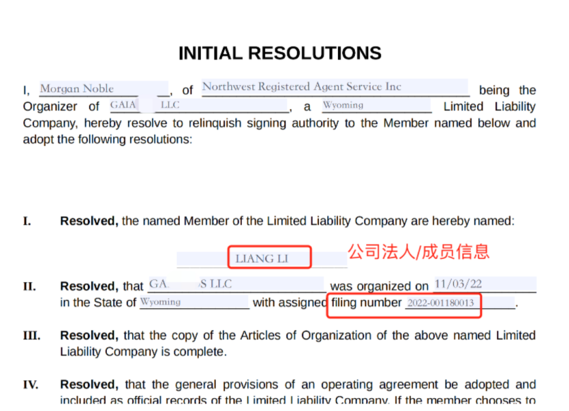 美国公司营业执照+公司注册证明+EIN信息说明