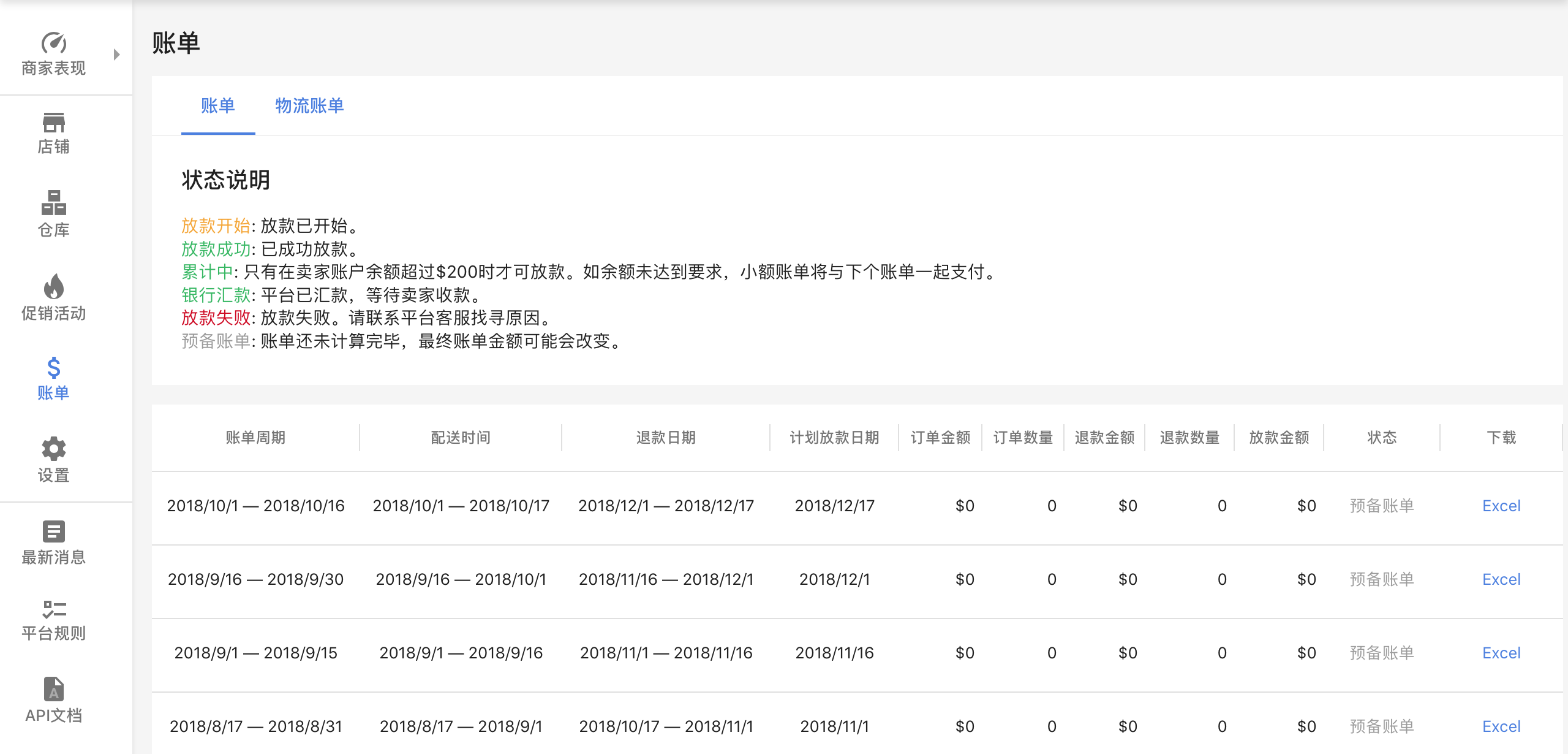 Joom平台放款日期什么时候？附账单状态说明