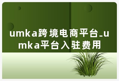 umka跨境电商平台-umka平台入驻费用