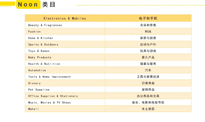 Noon平台畅销类目有哪些？附选品建议