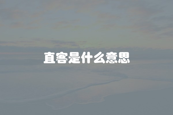 直客是什么意思